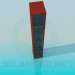 3D Modell Dünne Wand Schrank mit Regalen - Vorschau