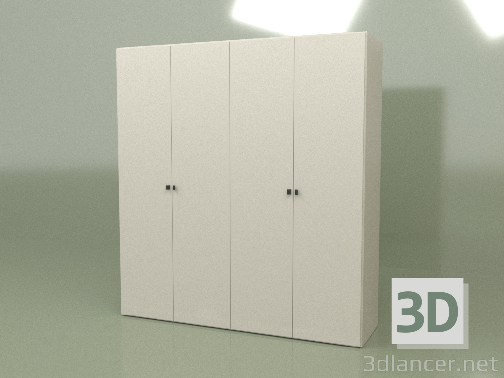 3 डी मॉडल अलमारी 4 दरवाजे जीएल 140 (ऐश) - पूर्वावलोकन