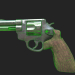 3d Revolver Low Poly model buy - render