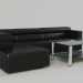 Sofá y mesa de centro 3D modelo Compro - render