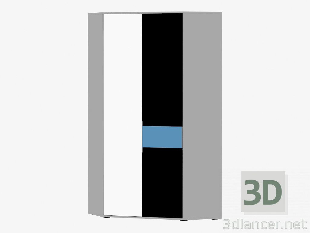 modello 3D Cassa armadio angolare 2D (TIPO LASS02) - anteprima