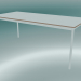 3D Modell Rechteckiger Tischfuß 190x85 cm (Weiß, Sperrholz, Weiß) - Vorschau