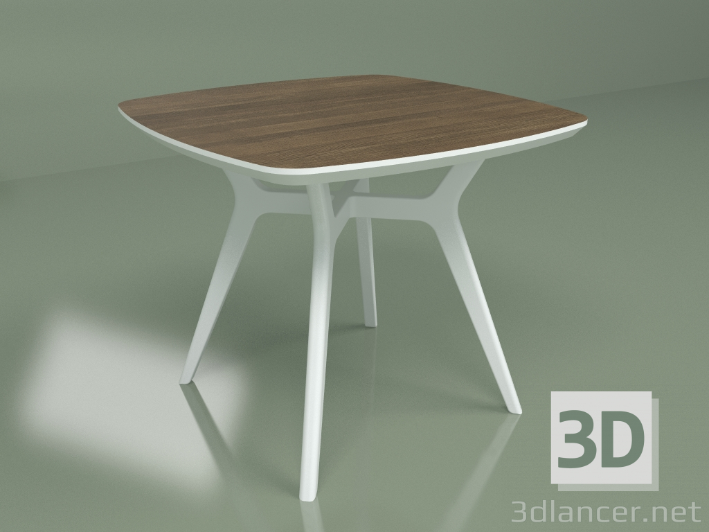 modello 3D Tavolo da pranzo Lars Walnut (bianco, 900x900) - anteprima