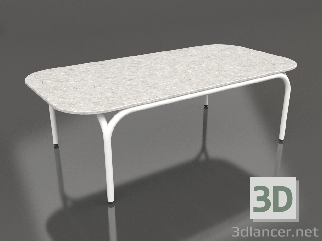 3d model Coffee table (White, DEKTON Sirocco) - preview