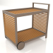 3d model Serving trolley with an aluminum frame made of artificial wood (Bronze) - preview