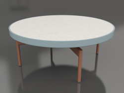 Mesa de centro redonda Ø90x36 (cinza azul, DEKTON Sirocco)