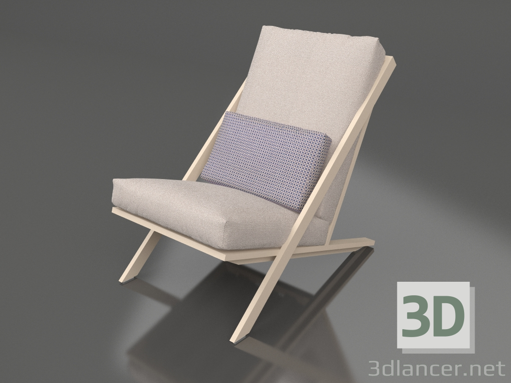 3D Modell Clubsessel zum Entspannen (Sand) - Vorschau
