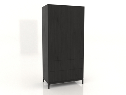 Gardırop FARGO 1050x600x2200 mm (siyah meşe, 2 kapı, 4 çekmece)