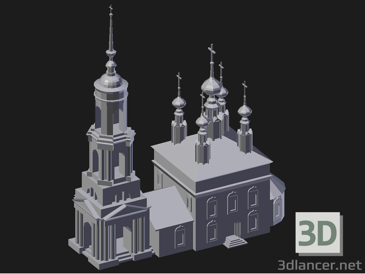 3d модель Суздаль. Міхалі. Церква Михайла Архангела – превью