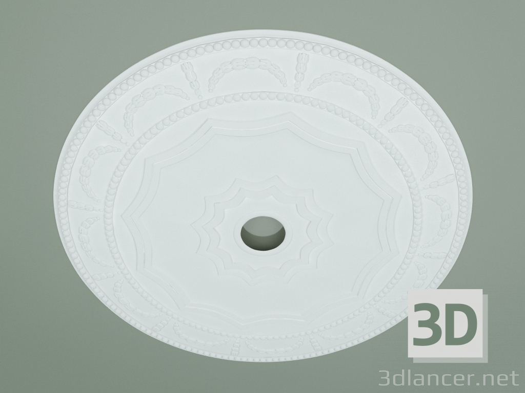 3D Modell Rosette mit Ornament RW031 - Vorschau