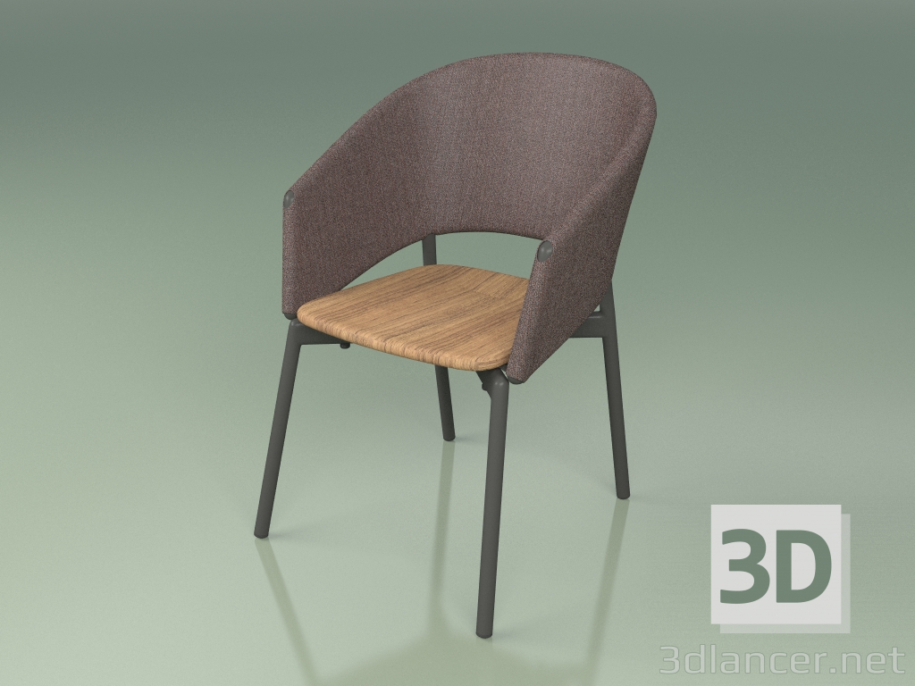 3d model Comfort chair 022 (Metal Smoke, Brown) - preview