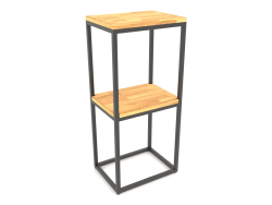 Rack-Konsole rechteckig (HOLZBODEN, 40x30x86, 2 Regale)