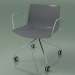 3d model Chair 0219 (4 castors, with armrests, chrome, polypropylene PO00412) - preview