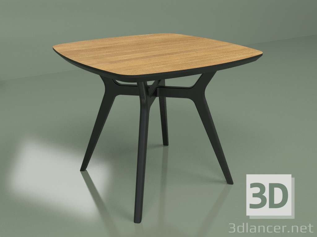 3D modeli Yemek masası Lars Meşe (siyah, 900x900) - önizleme