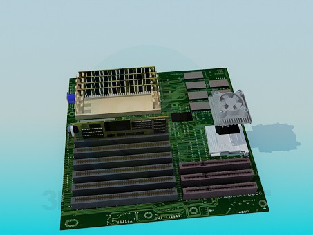 3D Modell Motherboard - Vorschau