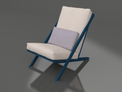 Rahatlama için kulüp sandalyesi (Gri mavi)