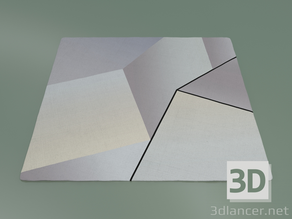 3d модель Ковер Digit Illusion (S130, Square) – превью