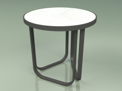 Side table 008 (Metal Smoke, Glazed Gres Ice)