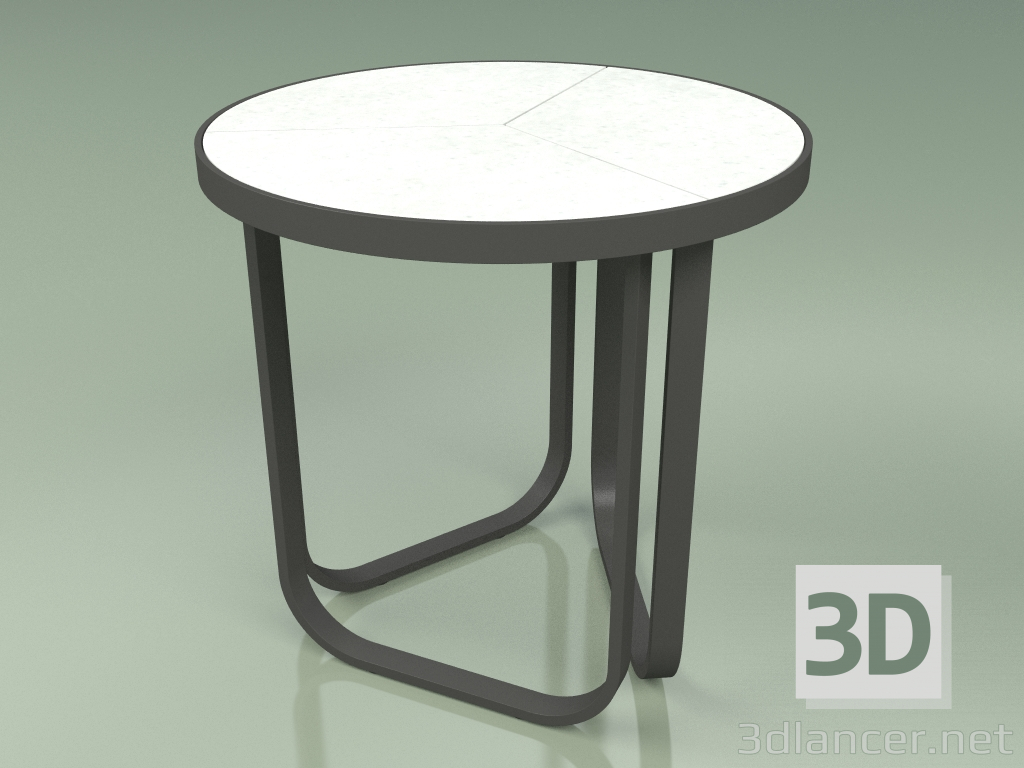 modello 3D Tavolino 008 (Metallo Fumo, Gres Smaltato Ghiaccio) - anteprima