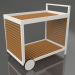 3d model Serving trolley with an aluminum frame made of artificial wood (Agate gray) - preview