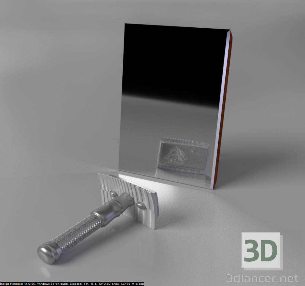 3d model afeitadora( metal) - vista previa