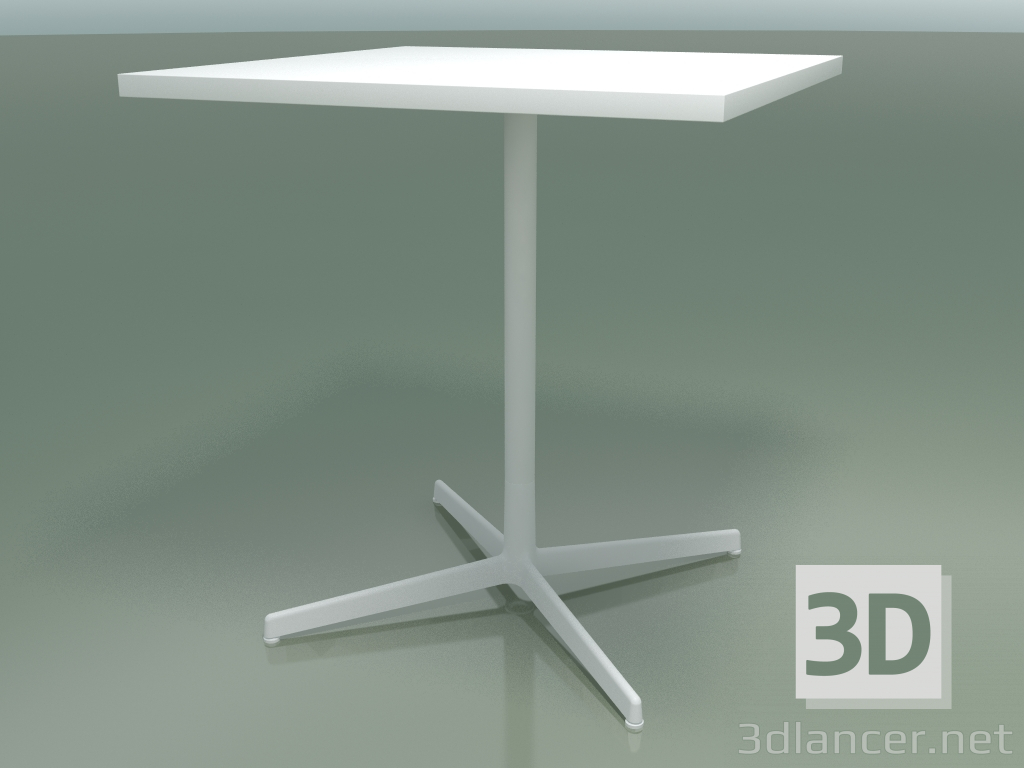 modello 3D Tavolo quadrato 5509, 5529 (H 74 - 69x69 cm, Bianco, V12) - anteprima