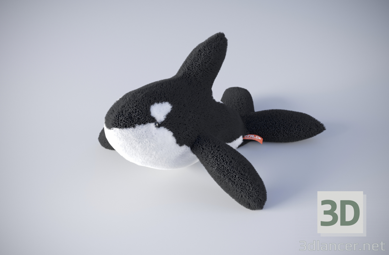 3D Katil balina yumuşak oyuncak modeli satın - render