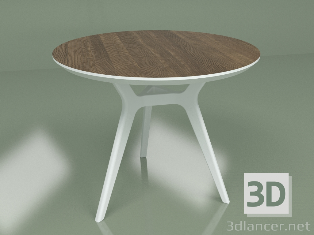 modello 3D Tavolo da pranzo Glat Noce (bianco, 900) - anteprima
