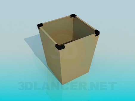 3d model Cubo de basura - vista previa
