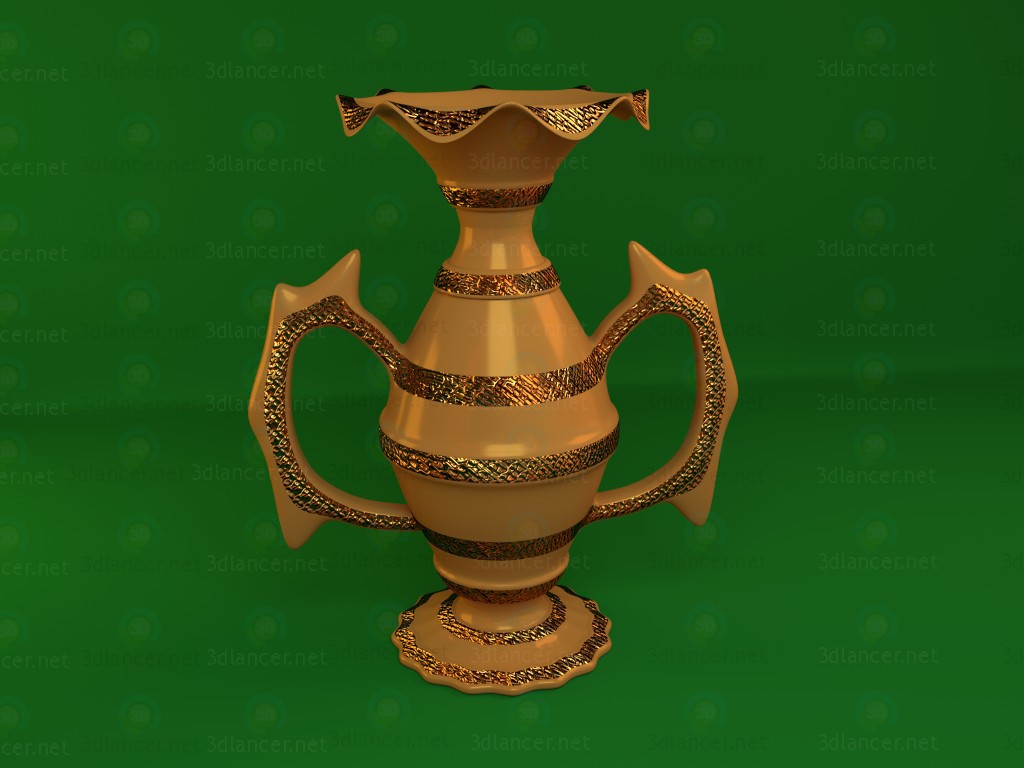 3D Modell Kupfer vase - Vorschau