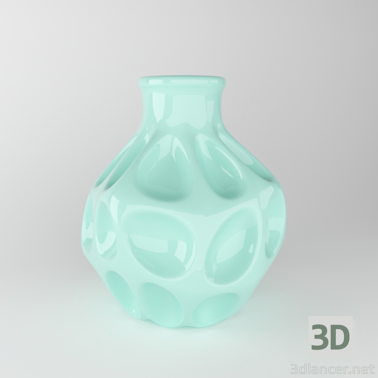3d Vase model buy - render