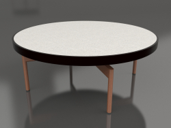 Round coffee table Ø90x36 (Black, DEKTON Sirocco)
