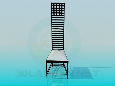 3 डी मॉडल साथ उच्च वापस कुर्सी - पूर्वावलोकन