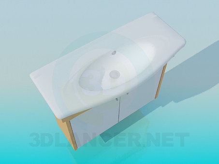 modèle 3D Lavabo ovale - preview