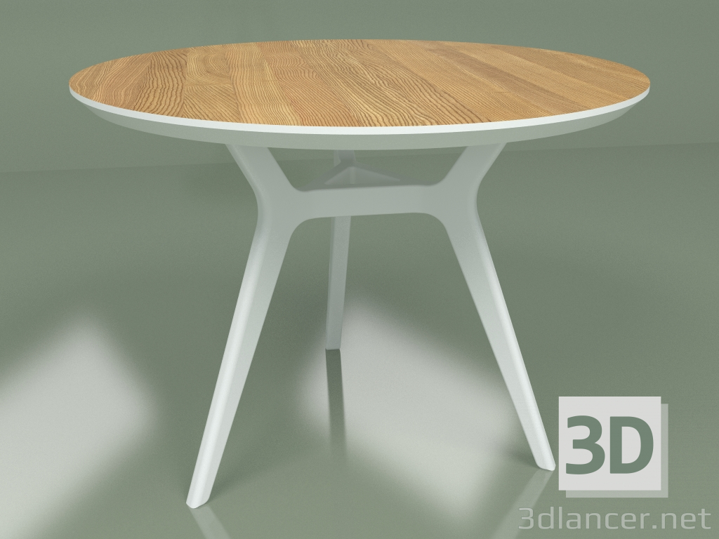 3 डी मॉडल डाइनिंग टेबल ग्लैट ओक (सफेद, 1000) - पूर्वावलोकन
