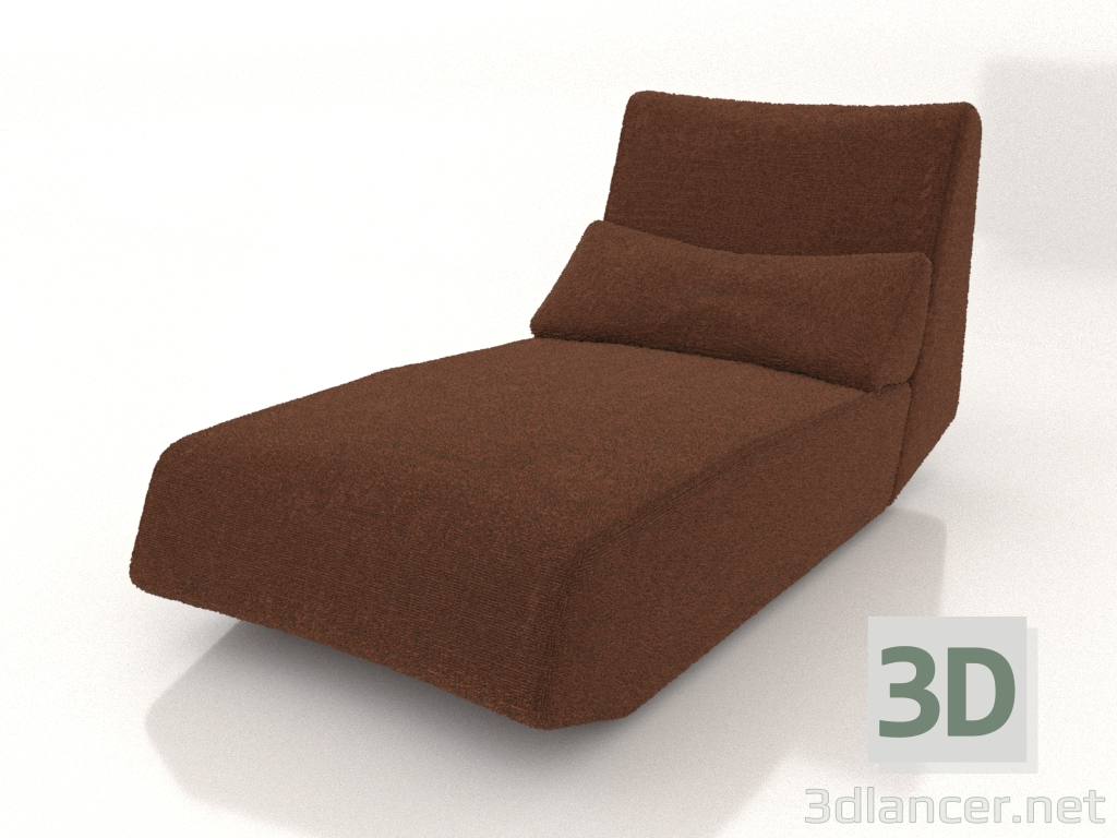 3d model Módulo sofá L respaldo alto - vista previa