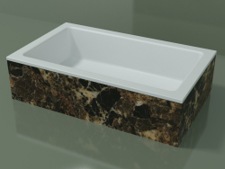 Countertop washbasin (01R131101, Emperador M06, L 60, P 36, H 16 cm)