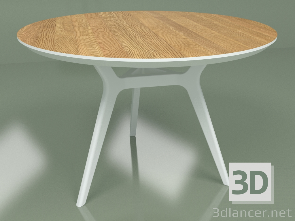 modello 3D Tavolo da pranzo Rovere Glat (bianco, 1100) - anteprima