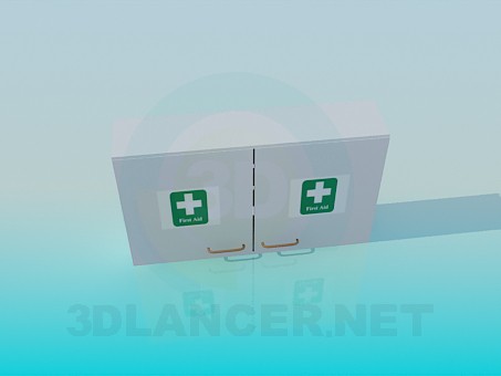 3D Modell Wand-Verbandskasten - Vorschau