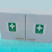 modello 3D Kit di pronto soccorso di parete - anteprima