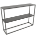 modello 3D Console rack rettangolare (METALLO, 120x30x86, 2 ripiani) - anteprima