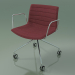 3D modeli Chair 3124 (4 tekerlekli, kolçaklı, kromlu, çıkarılabilir kumaş döşemeli) - önizleme