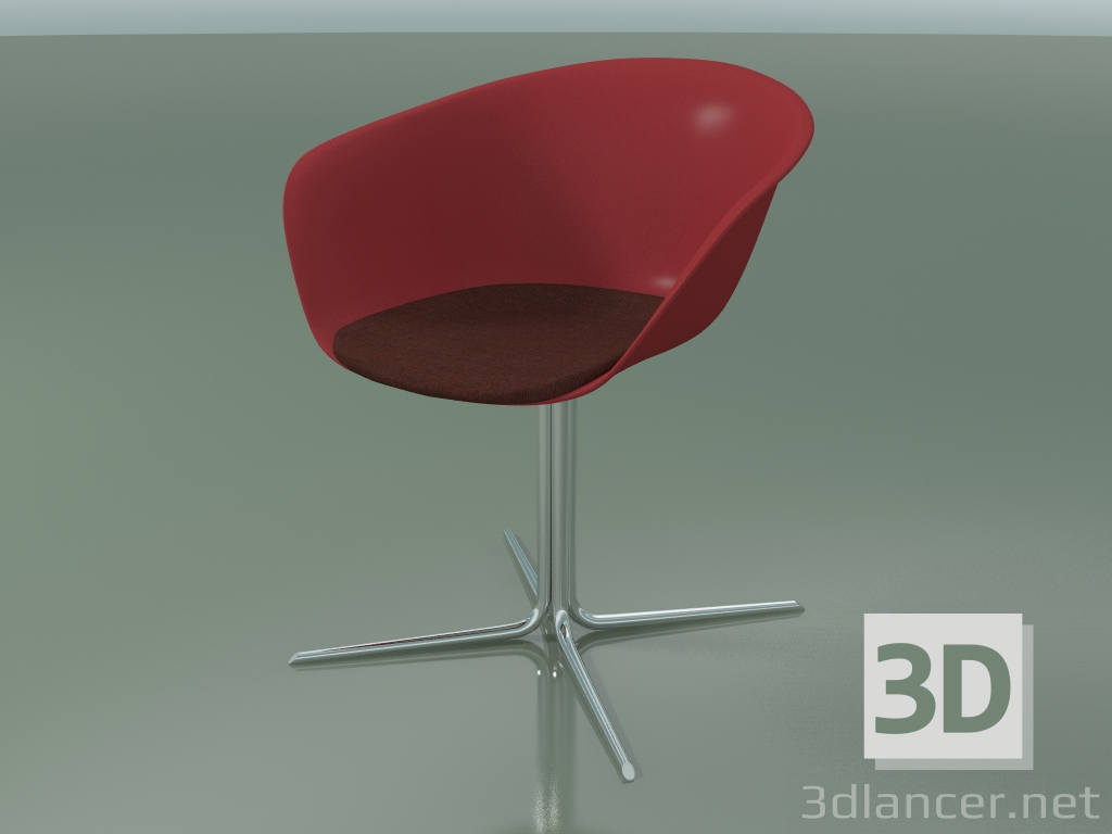 3 डी मॉडल कुर्सी 4225 (4 पैर, कुंडा, सीट कुशन के साथ, PP0003) - पूर्वावलोकन