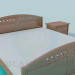 3 डी मॉडल एक अलमारी के साथ बिस्तर - पूर्वावलोकन