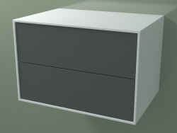 Double box (8AUCCB01, Glacier White C01, HPL P05, L 72, P 50, H 48 cm)