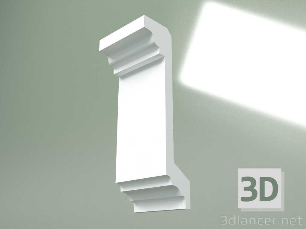 modèle 3D Corniche en plâtre (socle de plafond) KT280 - preview
