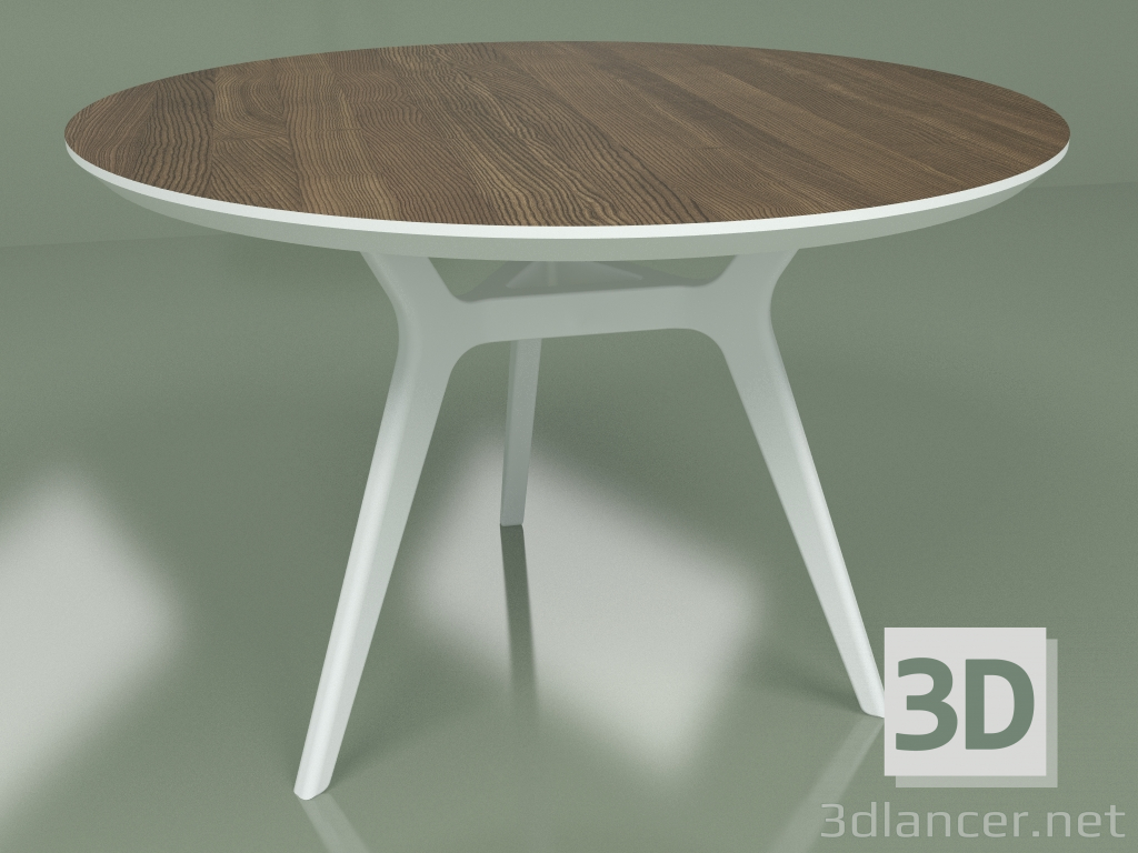 Modelo 3d Mesa de jantar Glat Walnut (branco, 1100) - preview