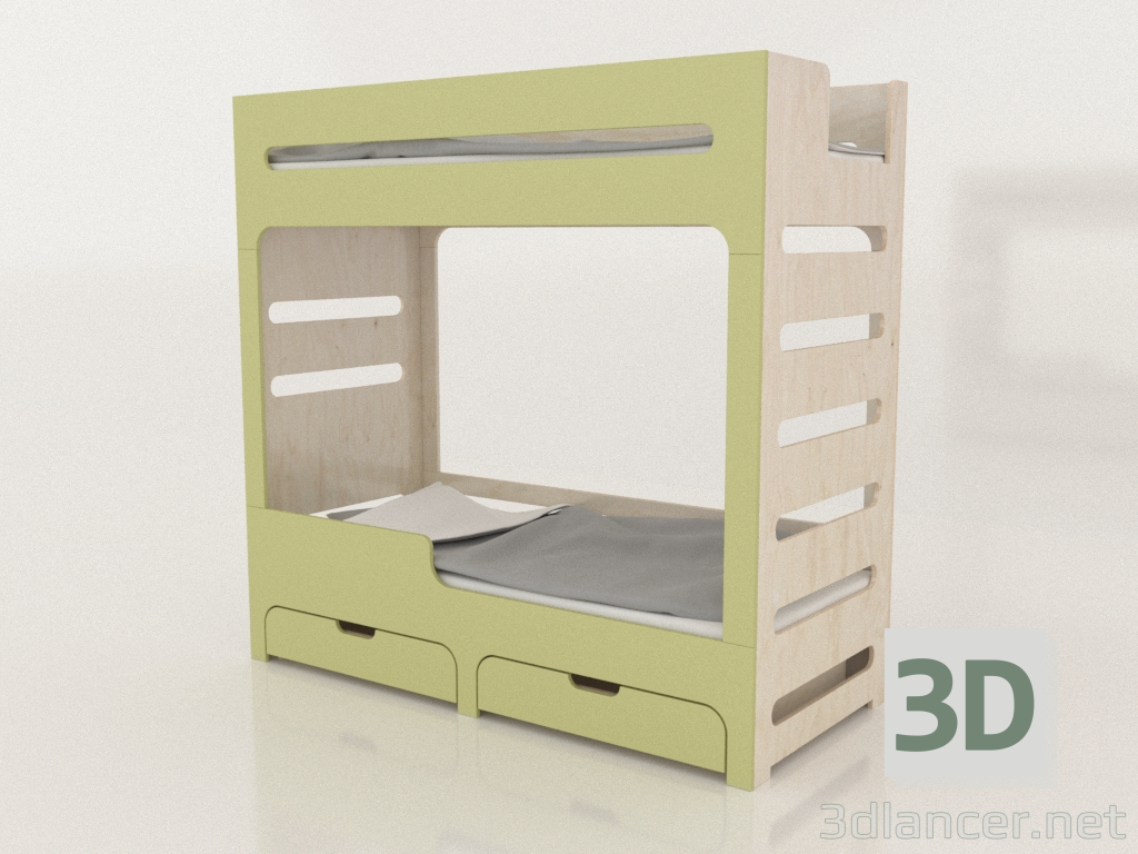 3d модель Кровать двухъярусная MODE HL (UDDHL1) – превью