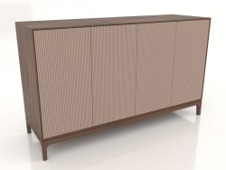 Mobile TV FARGO con frontali fresati 1600x500x950 mm (beige, rovere tabacco, opzione 3)