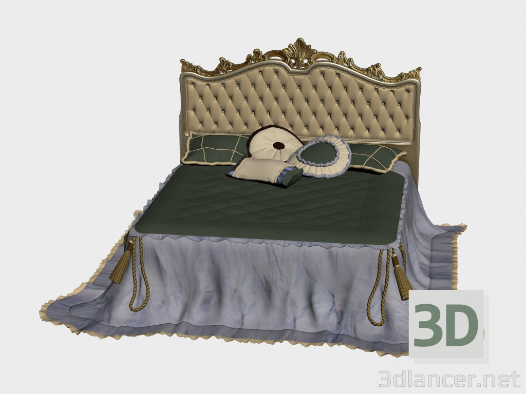 3d модель Кровать Notte 1 – превью